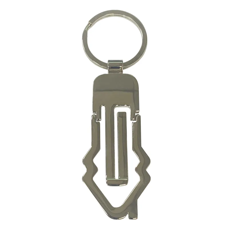 DIY gantungan kunci kustom dua sisi persegi panjang sublimasi gantungan kunci logam kosong