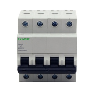 Disyuntor en miniatura Easy 9 Iluminación doméstica de 4 polos MCB con opciones 6A-63A 1P 2P 3P - Product Image 1