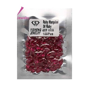 3 #5 #สีแดงทับทิมพลอยในสต็อกราคาโรงงานสังเคราะห์คอรันดัม - Product Image 1