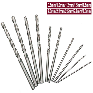 10Pcs 0.8-3.0mm HSS Twist <strong>Drill</strong> <strong>Bit</strong> <strong>Set</strong> for Rotary Tool Straight Shank Mini <strong>Drill</strong> <strong>Bit</strong> <strong>Set</strong> Hand Tools - Product Image 2