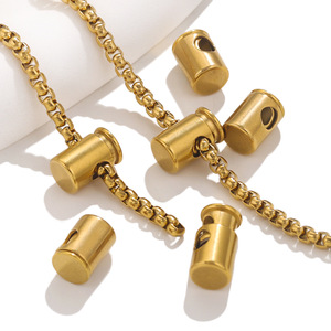 <strong>Elastic</strong> Spring Push Pull Adjustable Clasps <strong>Hook</strong> for Diy Jewelry Handmade <strong>String</strong> Chain Positioning Buttons Makings - Product Image 2