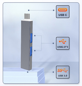 Mini Usb 3.0 yüksek hızlı 3 in 1 tip C Usb Hub MacBook Huawei için IPhone Notebook için uygun bilgisayar Tablet - Product Image 5