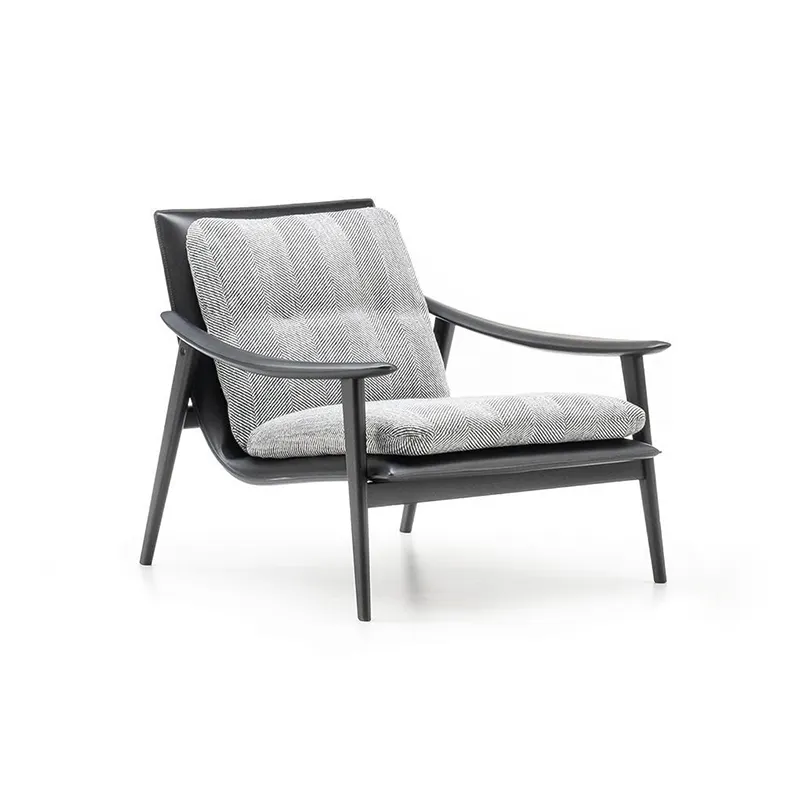 Sillón informal de tela minimalista italiana Diseñador italiano Fynn ligero de lujo de un solo asiento