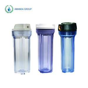 再利用可能20インチ商業用浄水器ハウジング高流量マルチカートリッジ透明クリア家庭用10インチ - Product Image 3
