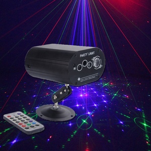 フルカラーRGB3レンズ16パターンリモートコントロールディスコパーティークリスマスLED RGBレーザーライト - Product Image 1