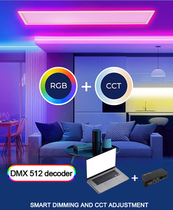 แผงไฟ LED แบบปรับแต่งได้ RGB CCT 2x4แผงไฟสไตล์อุตสาหกรรมแบบแบนพร้อมการออกแบบสี่เหลี่ยมติดเพดานแบบ RGB - Product Image 6
