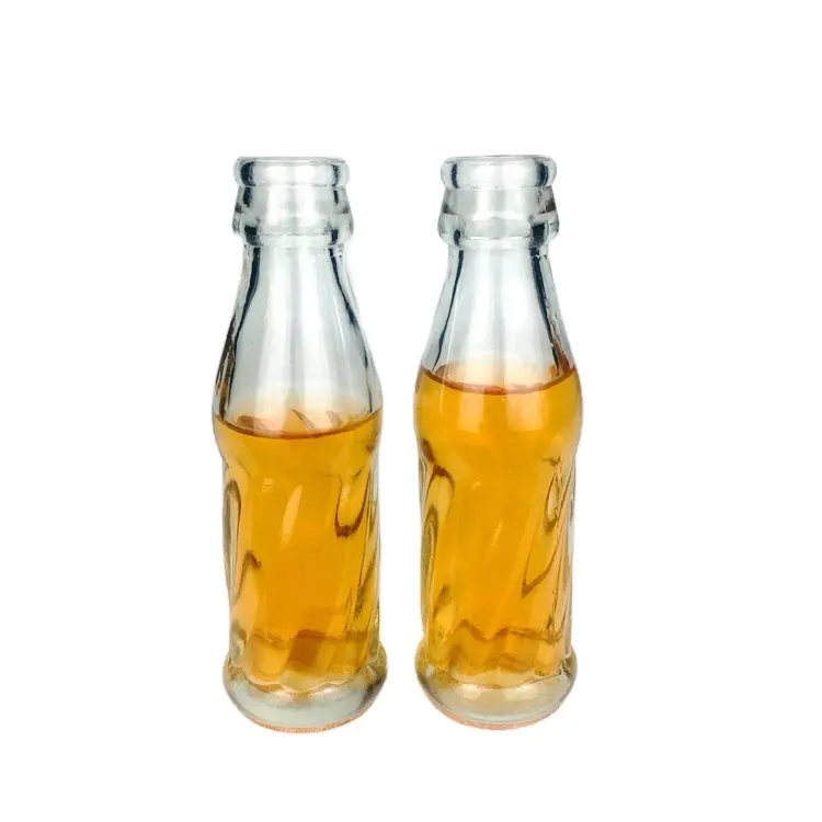 Mini botella de vidrio para bebidas con tapa de corona, 40ml, venta al por mayor