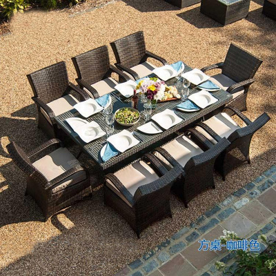 1 table with 8 chairs (Rectangular table)
