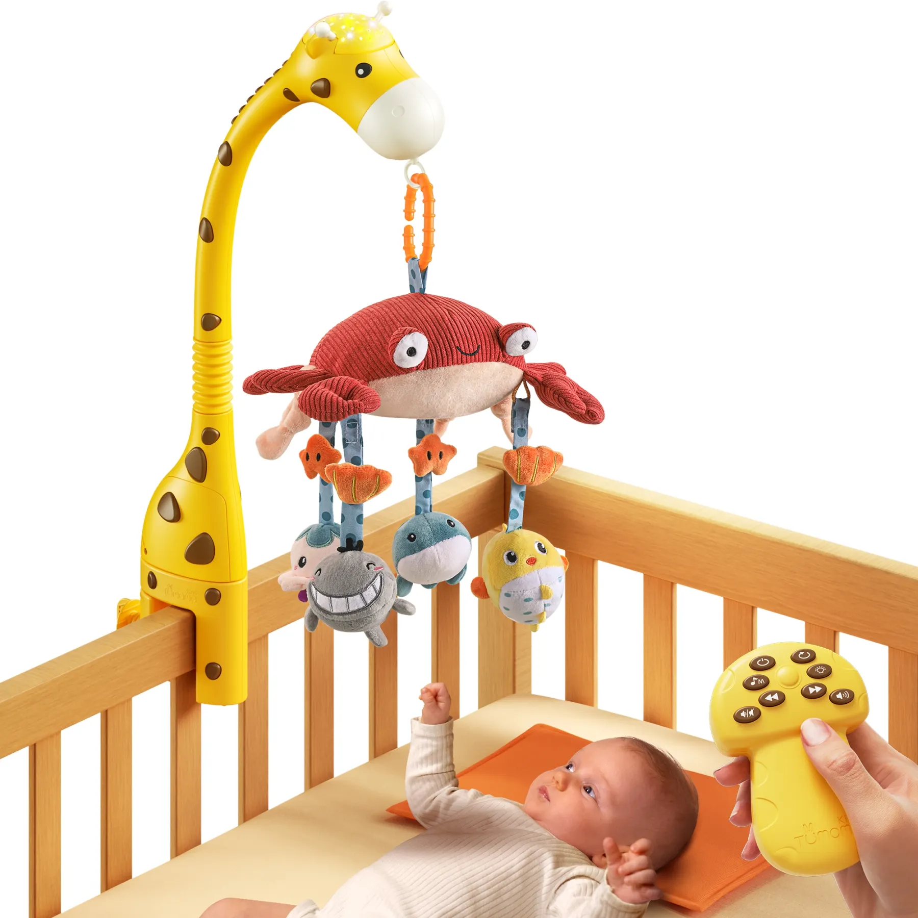 Tumama çocuklar dönence kreş uyku eğitmeni müzikal zürafa bebek cep asılı yumuşak oyuncak