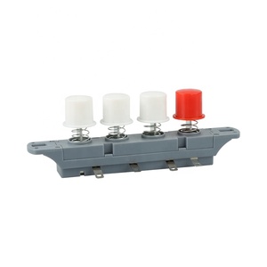 Interruttore a 4 pulsanti in ottone e plastica per ventole interruttore elettronico a tastiera meccanica con combinazione 2NO per elettrodomestici - Product Image 2