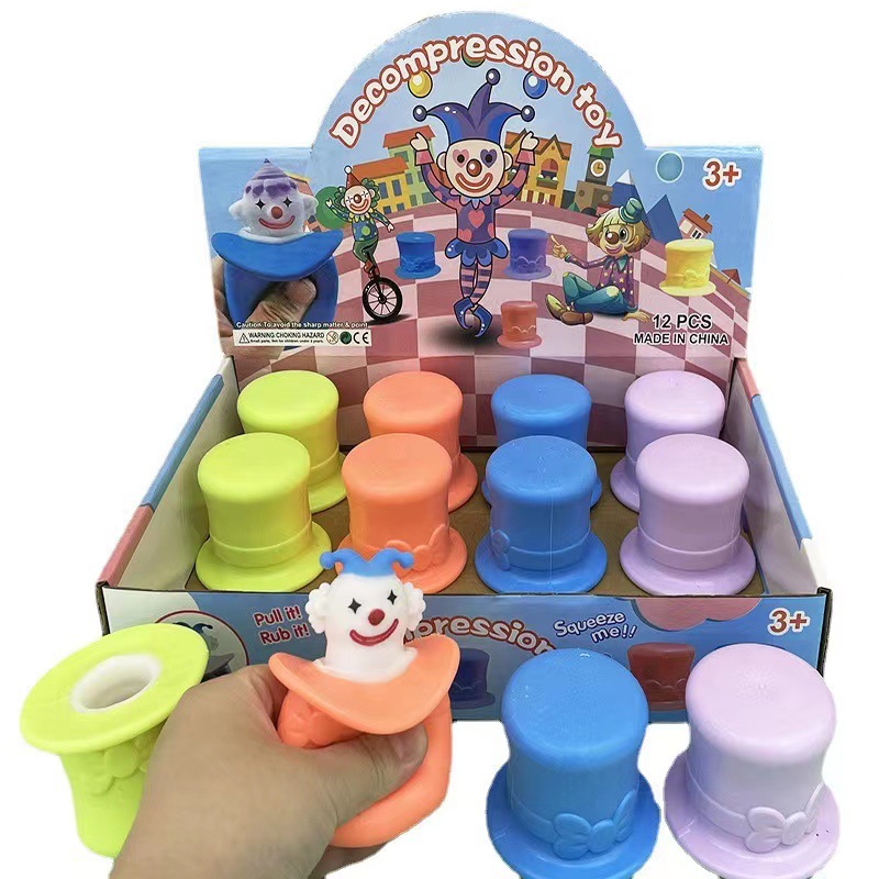Caja de color de taza exprimible de payaso