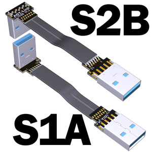 ADT-LINK ประเภท USB3.0-สองมุมเบาบางแบนชาย-ไป-ชายสายการถ่ายโอนข้อมูลอุปกรณ์อิเล็กทรอนิกส์สำหรับผู้บริโภค - Product Image 6