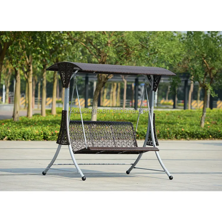 Possibilité de balançoire de jardin avec canopée, ensemble chaise pivotante de jardin, pour 3 personnes, divertissement, patio, vente en gros, offre spéciale