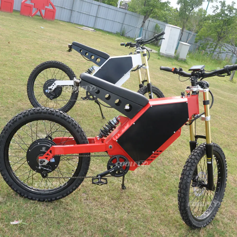 Suron-Bicicleta Eléctrica enduro personalizada, 5000w, 72v, 12kw, con zoom, horquilla delantera, llanta de motocicleta