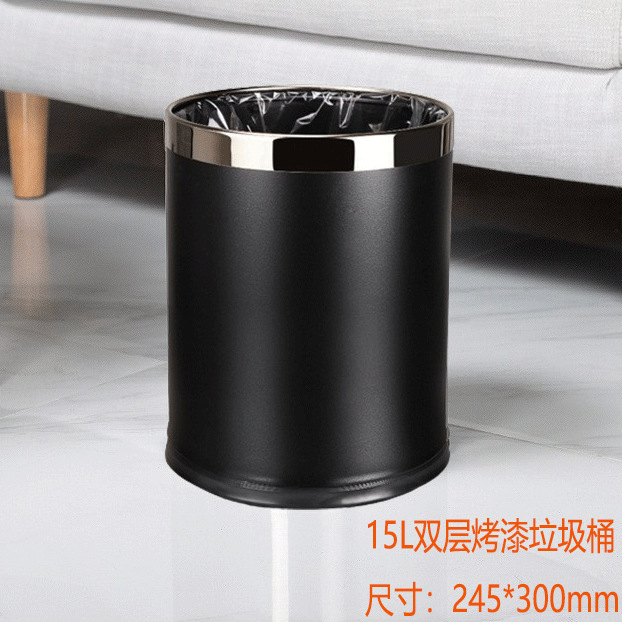 15L Double-Layer Painted Silver Ring