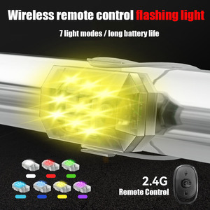 ไฟแฟลช LED M3ไร้สาย RC 7สีสำหรับรถยนต์รถจักรยานยนต์อัตโนมัติโดรนสกู๊ตเตอร์กันการชน - Product Image 2