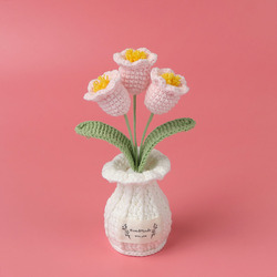 3 muguet blanc vase-rose