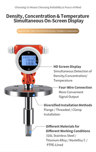 เครื่องวัดความหนาแน่นแบบส้อมเสียงความแม่นยำสูง FIMEET ปรับเทียบอัตโนมัติ วัสดุ SS304/316L ความแม่นยำ 0.001 กรัม/ซม. ช่วงอุณหภูมิ -50~200 - Product Image 4