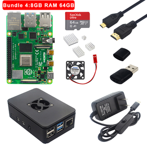 Original Raspberry Pi 4 Modell B Kit 2/4/8 GB RAM ABS-Gehäuse SDCard Netzteil Lüfter kabel Raspberry Pi 3 B B Kits