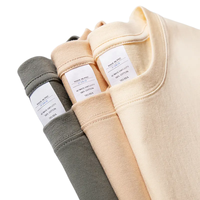 Zomer Nieuwe Unisex Zwaargewicht T-Shirt 100% Katoenen O-hals Onderhemd Gebreide Herenkleding Voor Comfort