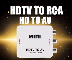 Analog <strong>Adapter</strong> for CRT TV &amp; DVD Player, <strong>RCA</strong>/<strong>SCART</strong> <strong>Output</strong> HDTV <strong>to</strong> AV Converter Box with PAL/NTSC Auto-Switch - Product Image 1