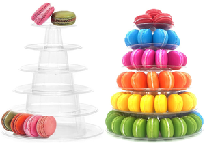 Bán hot-Tier xách tay Macaron tháp hiển thị đứng cho thực phẩm hoặc thức ăn vật nuôi Mini Macaron đứng - Product Image 3