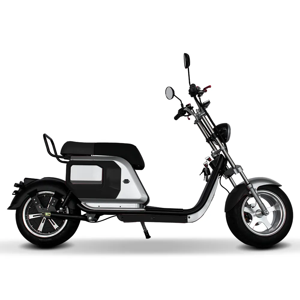 Citycoco Nieuw Ontwerp 1500W Volwassen Elektrische Scooters Tweewielige Elektrische Fiets Met 60V Verwijderbare Batterij