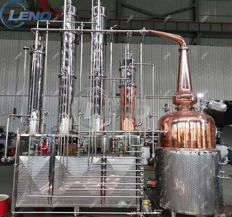 Leno stiler alemic Whisky Gin Vodka Distillation chaudière cuivre encore Reflux colonne Distillation liqueur équipement de Distillation