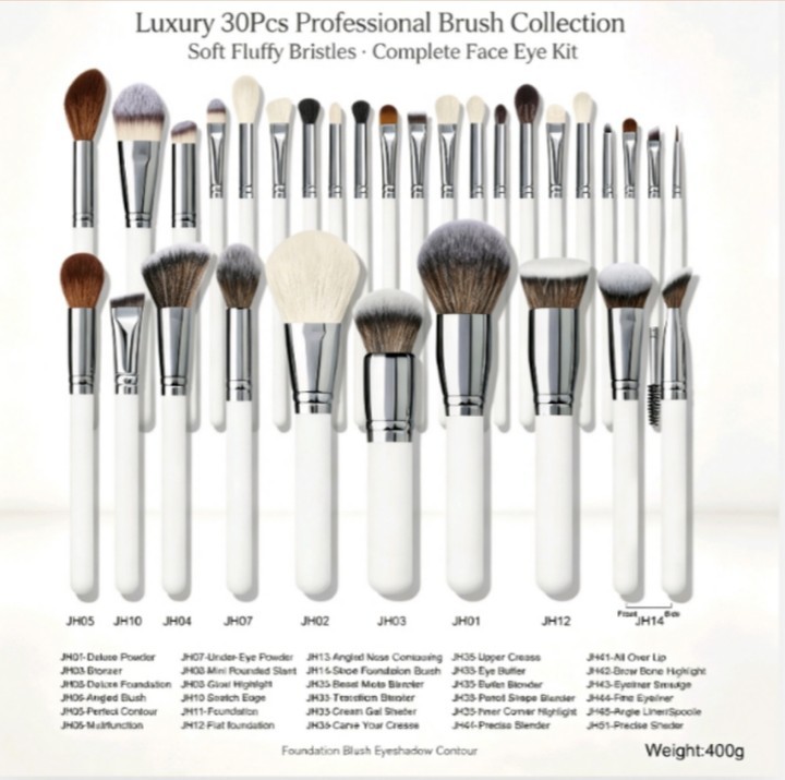 30pcs white wood handle