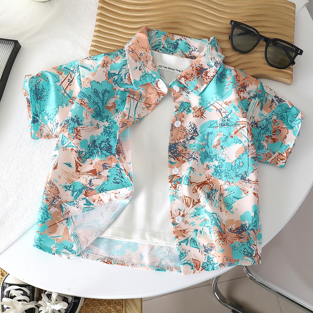 Chemise une pièce Csl à motifs de feuilles