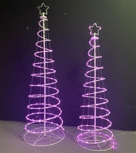 ไฟ LED ทรงกรวยพับได้สำหรับตกแต่งเทศกาลคริสต์มาสสินค้าใหม่2024 LED 5 6ฟุต - Product Image 2