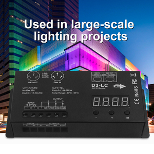 Заводские продажи высокой мощности 3 канала RGB DMX512 декодер DMX светодиодный контроллер для освещения