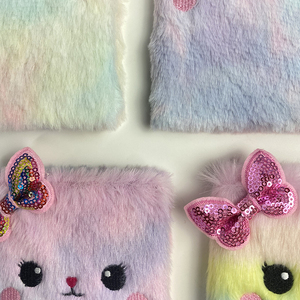 2025 nuovo KRC regalo per bambina Kawaii Mini grazioso taccuino per diario in peluche soffice animale dei cartoni animati - Product Image 4