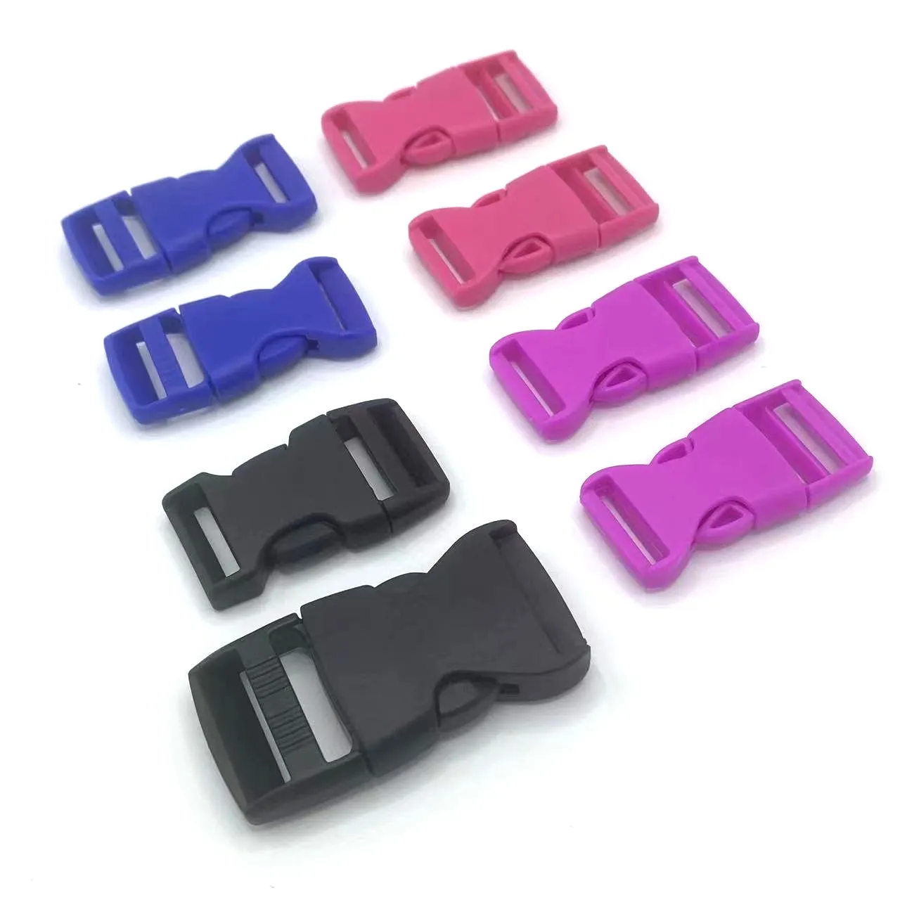 Hot selling factory derite all size customized side release plastic buckle for bag packs