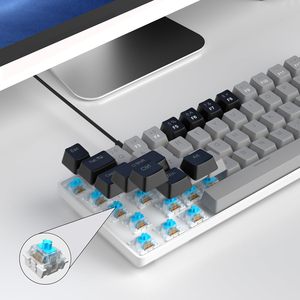 2,4 Ghz inalámbrico RGB retroiluminado 68 teclas Teclado mecánico Intercambio en caliente Interfaz USB recargable Nueva aplicación de escritorio - Product Image 3
