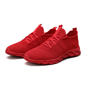 休闲跑鞋，带飞网透气防滑合成鞋面，适用于春秋冬季 - Product Image 1