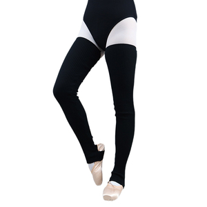 ארוך ריקוד legwarmer יד לסרוג דאנס רגל מחממי עם ארכובות זול ריקוד רגל חם שחור רגל מחממי