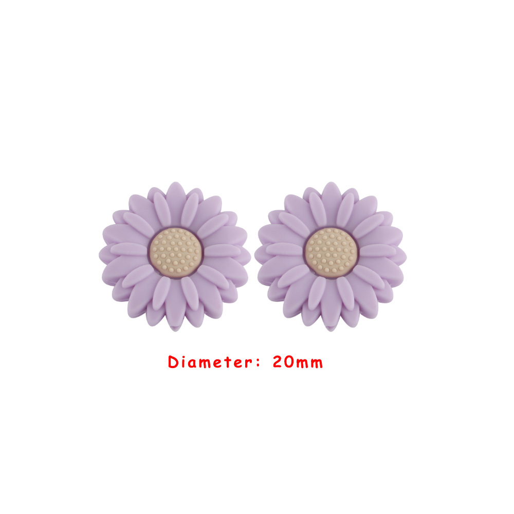 chrysanthemum Focal bead Light Purple SA140