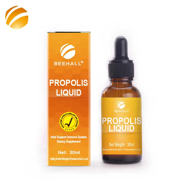 BEEHALL propoli estratto liquido integratori alimentari biologici 30ml liquido di propoli d'api senza alcool