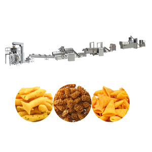 Mais fritto Snack Doritos Corn Chips linea di lavorazione trombe fritte macchina per la lavorazione di Snack bivite estrusore