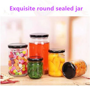 Ucuz cam kavanoz 25ml 35ml 50ml 100ml 195ml 240ml 350ml 500ml 550ml 730ml 1000ml nokta toptan bal kavanozu reçel yiyecek kavanozu bot - Product Image 6