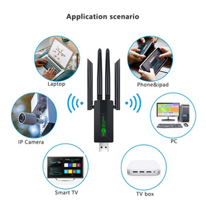 Dual Band USB kablosuz ağ kartı yüksek hızlı 2.4G & 5.8G Gigabit WIFI adaptörü PC için ücretsiz sürücü ve kombinasyon anteni ile - Product Image 4