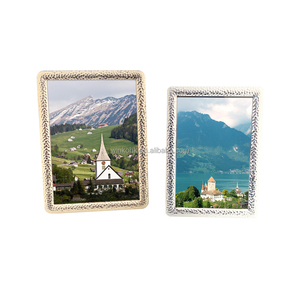Wholesale in Stock Custom 13x18cm 5x7 Inch Metal Photo <strong>Frame</strong> Hammer Pattern Brushed Gold Plated with Lacquer Picture <strong>Frame</strong> - Product Image 5