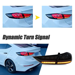 HCMOTIONZ araba arka lambalar meclisi 2016 2017 2018 DRL animasyon dönüş sinyali LED arka lambası Hyundai Elantra için - Product Image 5