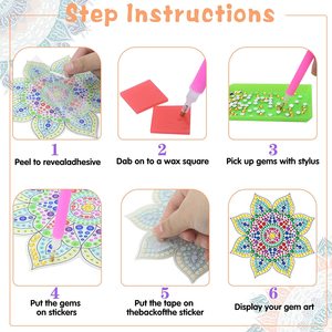 Suncatchers Mandala sanat için 2025 elmas boyama kitleri vitray pencere Clings DIY elmas sanat aksesuarları yetişkinler ve çocuklar sanat