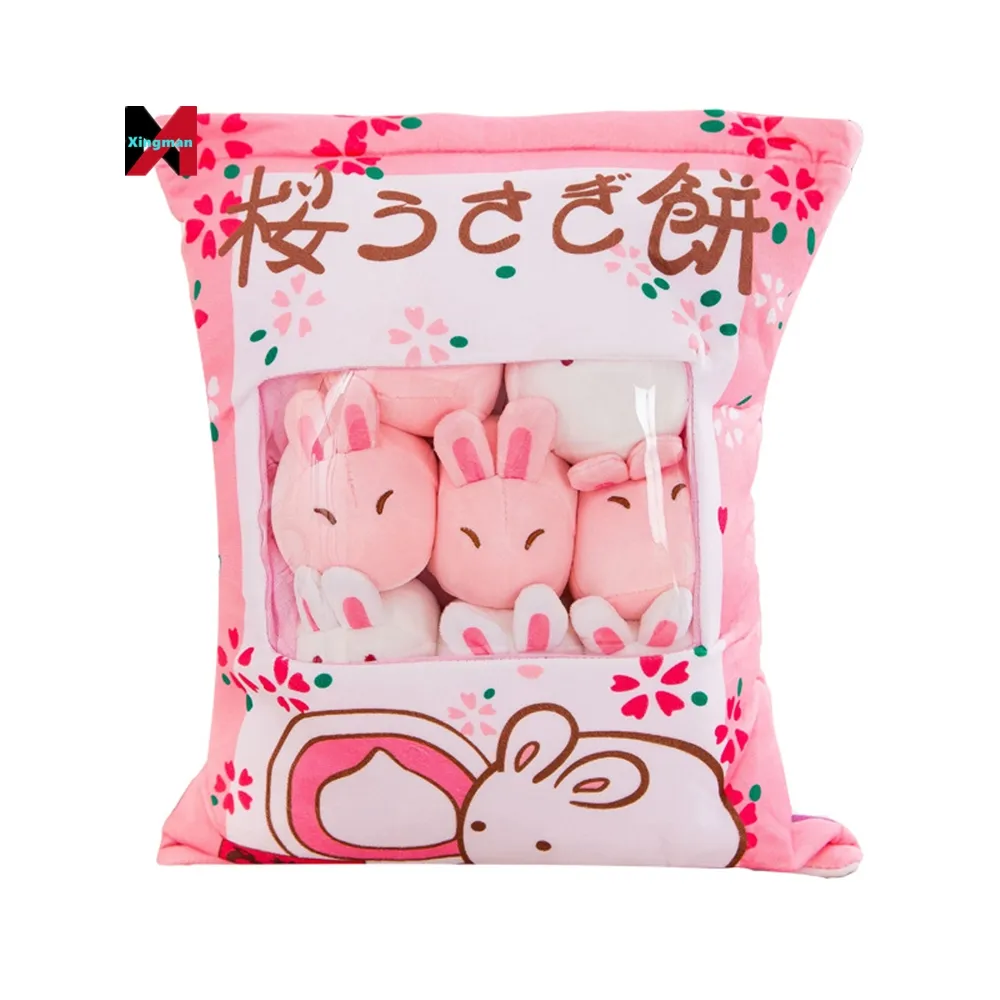 LEMON Fabricação Venda Recheado Snack Bag com Alguns Mini Bonito Soft Plush Brinquedos Crianças Menina Presentes Almofada Almofada Almofada Decorativa