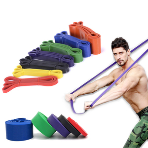 KWO-equipo de gimnasio para hacer ejercicio, Fitness, deportes, ajustable, largo, logotipo personalizado, goma, resistencia de látex, banda elástica de bucle para glúteos - Product Image 1