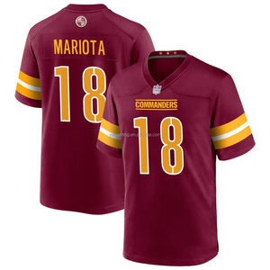 2024新しいメンズワシントンコマンダーズチームユニフォームアメリカンフットボールジャージーステッチロゴ刺Embroideredシャツユースキッズウェア