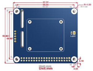 Roarkit Two Degree Freedom Pan Tilt Placa de expansión PCA9685 TSL2581 Módulo de sensor de luz ambiental Cámara Raspberry Pi