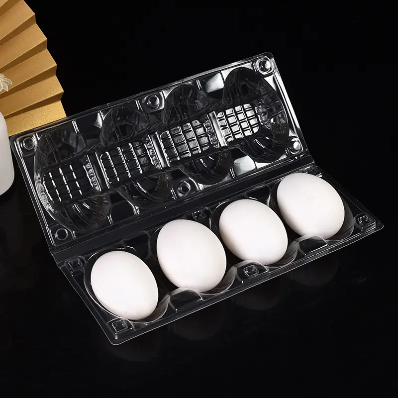 MU Walson venta al por mayor embalaje desechable duradero PET bandeja de plástico transparente huevo